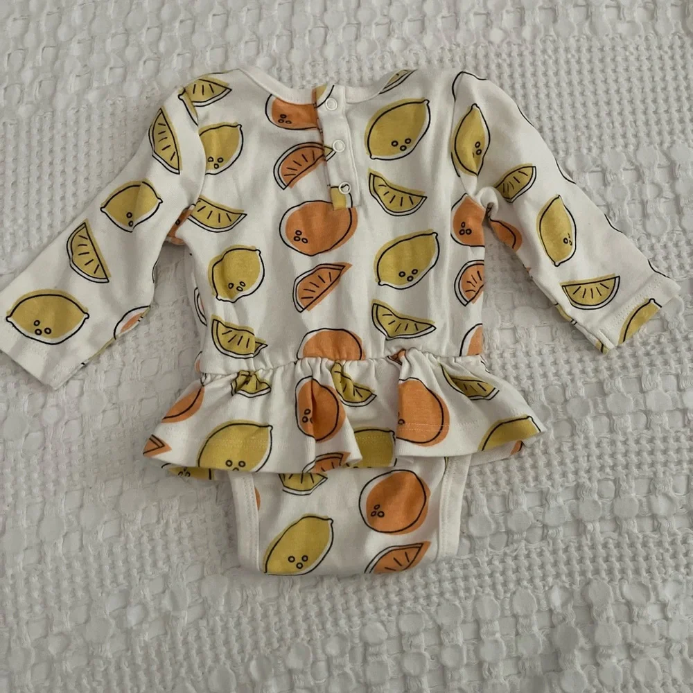 Fruit Print Long Sleeve Baby Onesie - Picture 2 of 3
